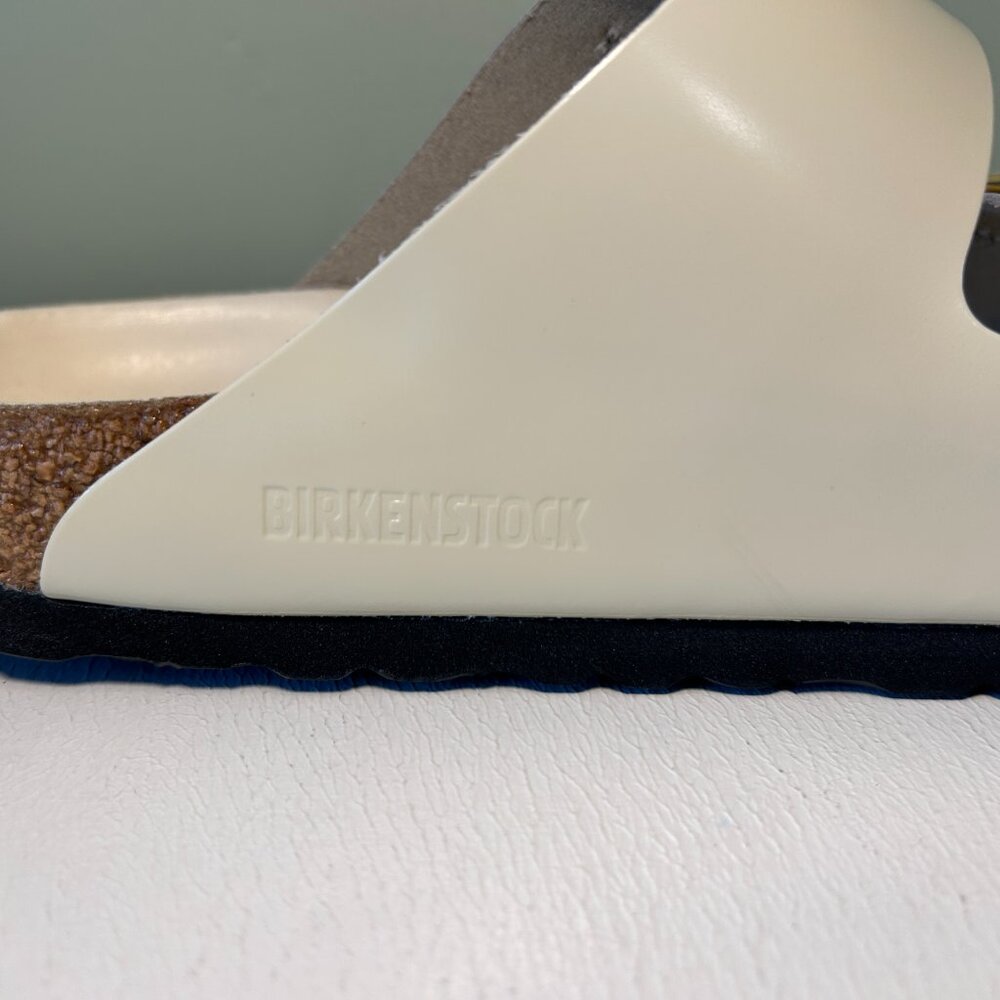 Birkenstock Arizona Big Buckle Natural Leather Patent Sandals - Picture 6 of 15